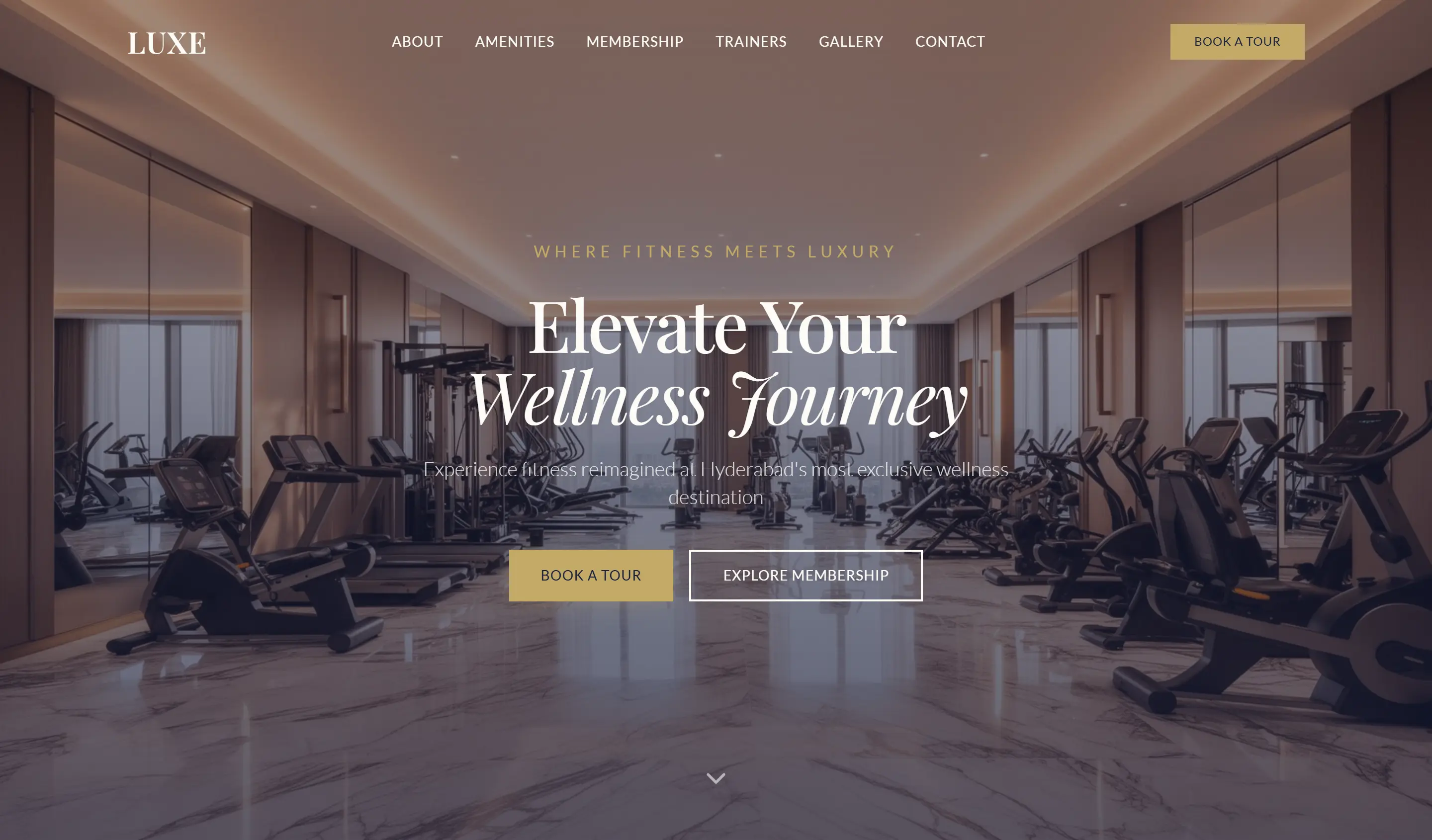 LUXE Pilates studio website design for a premium boutique studio